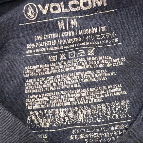 Volcom tshirt blue logo emblem decal orange beige streetwear style skater 🛹 - Picture 5 of 5